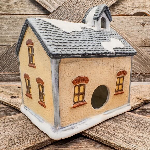 1991 Vintage Americana Porcelain Collectible  Post Office Light Up Building-6"H - Picture 3 of 9